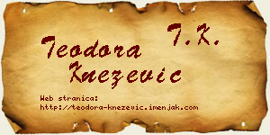 Teodora Knežević vizit kartica